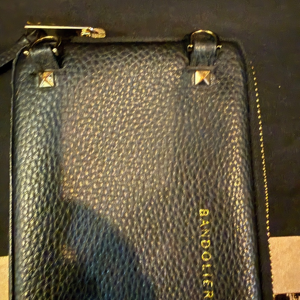 Bandolier Black Pouch with Gold Studs - Picture 6 of 9